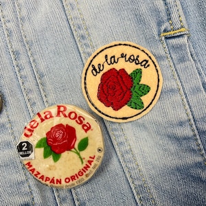 Hierro en Mazapan de la Rosa Juego Bordado Caramelo Mexicano Aplique Parche Embellecer Ropa Mochila Álbum de recortes Bingo Cultura Pop Arte