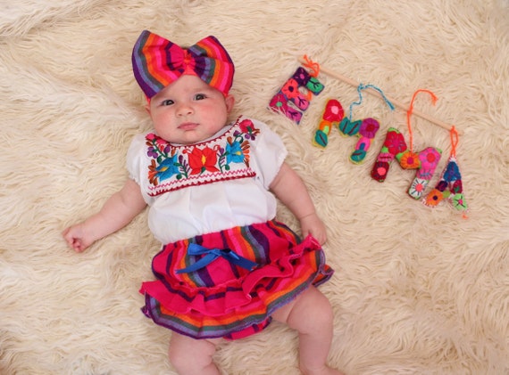 24-36 Meses-Colorido bebé niño mexicano chicas traje-bordado | Etsy México