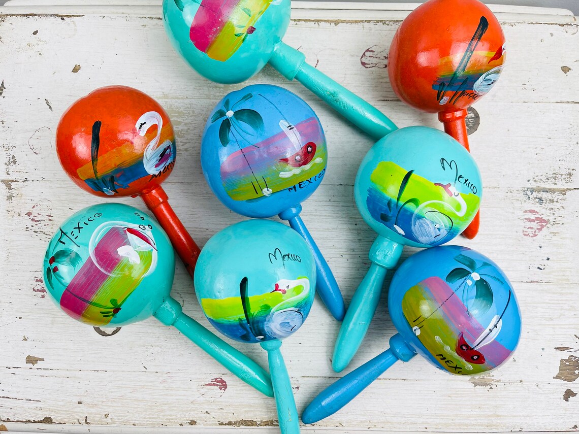 Mexican Maracas for Fiestas Weddings Party Favor Assorted Etsy