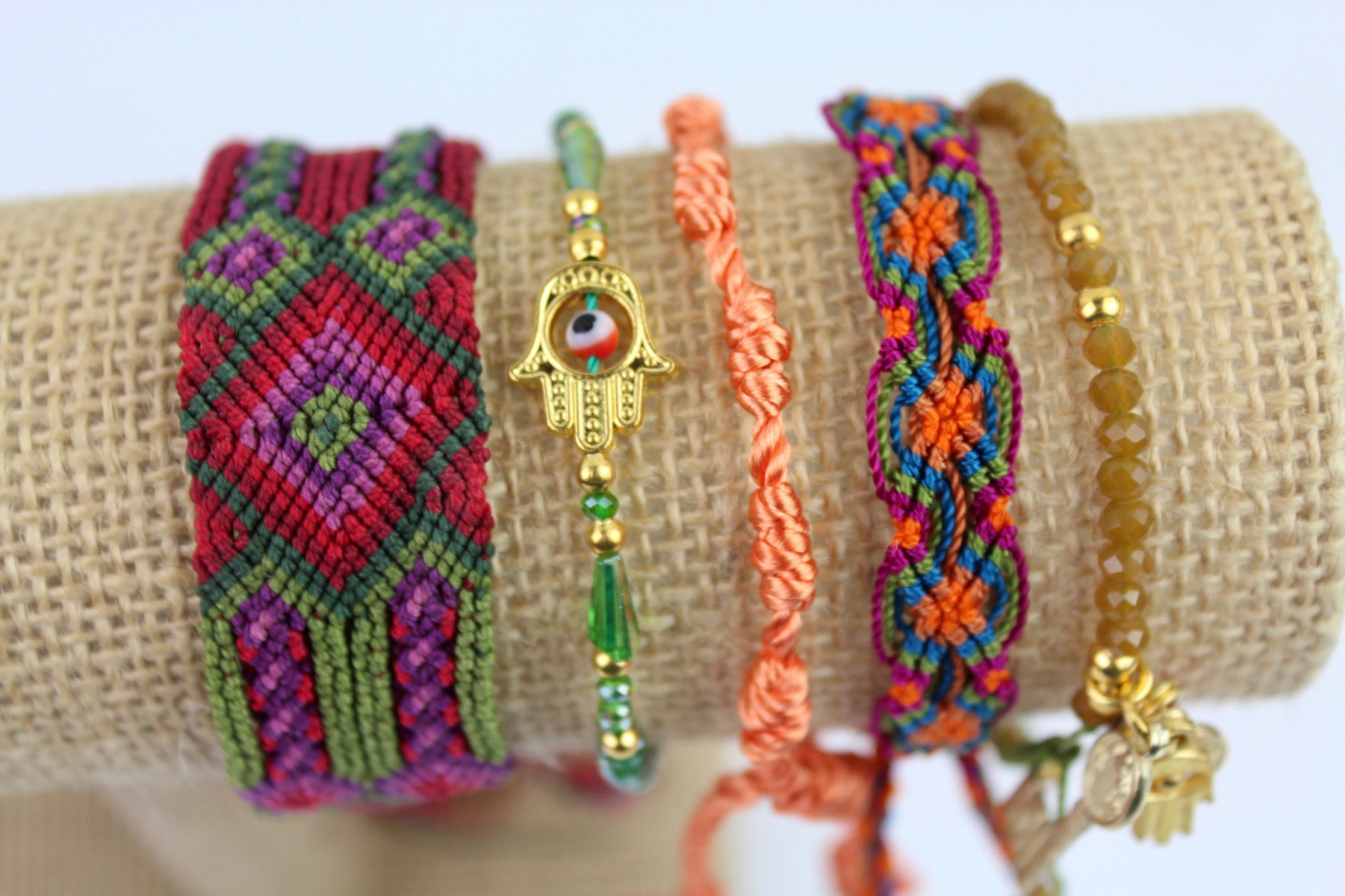 Set of 100, Mexican Friendship Bracelet, Macrame Bracelet, Handmade Friendship  Bracelets, Party Favors, Rainbow Bracelets 