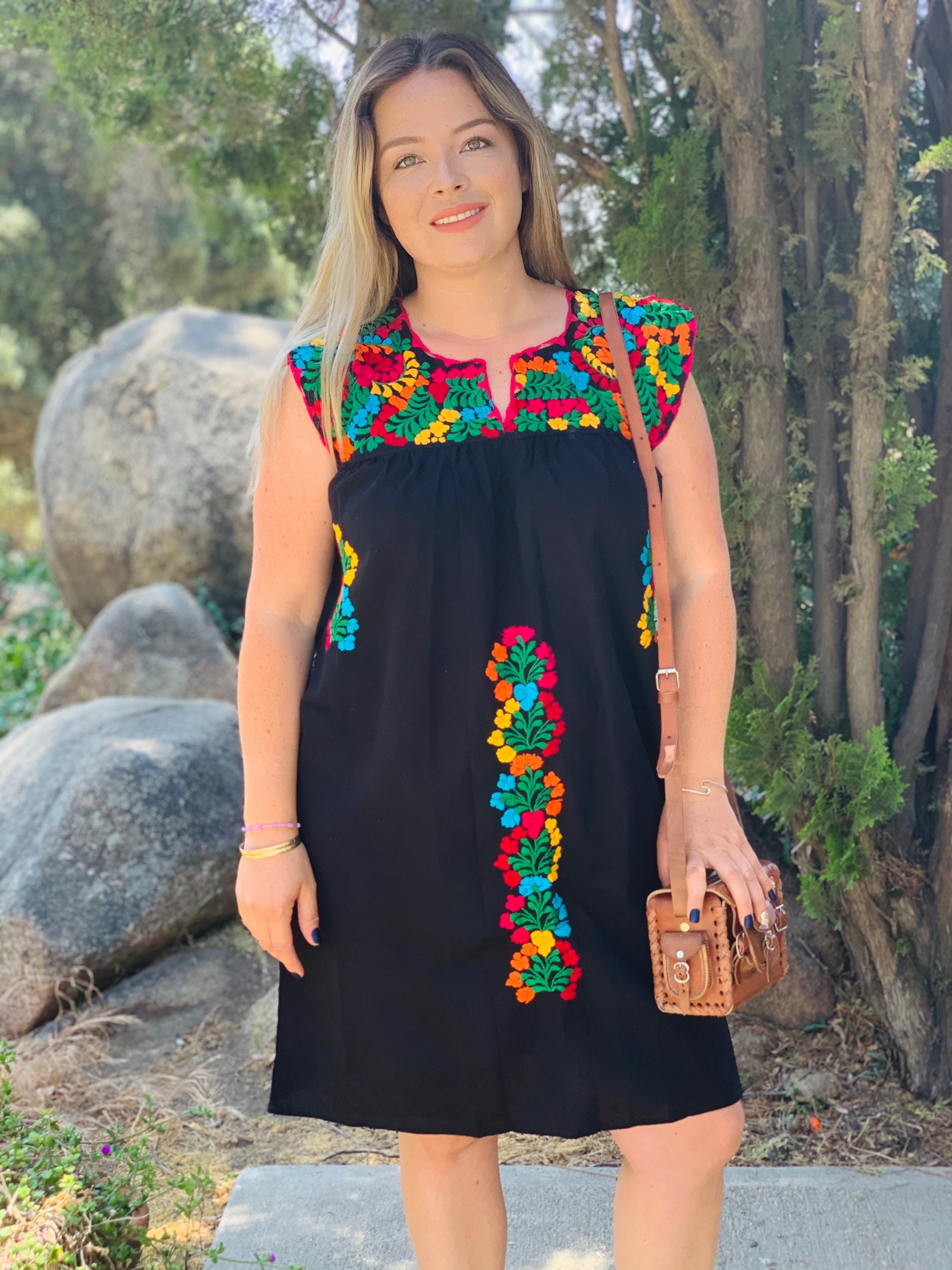Tradicional Bordado a mano mexicano Huipil Vestido Crochet - Etsy México Tradicional Bordado a mano mexicano Huipil Vestido Crochet - Etsy México