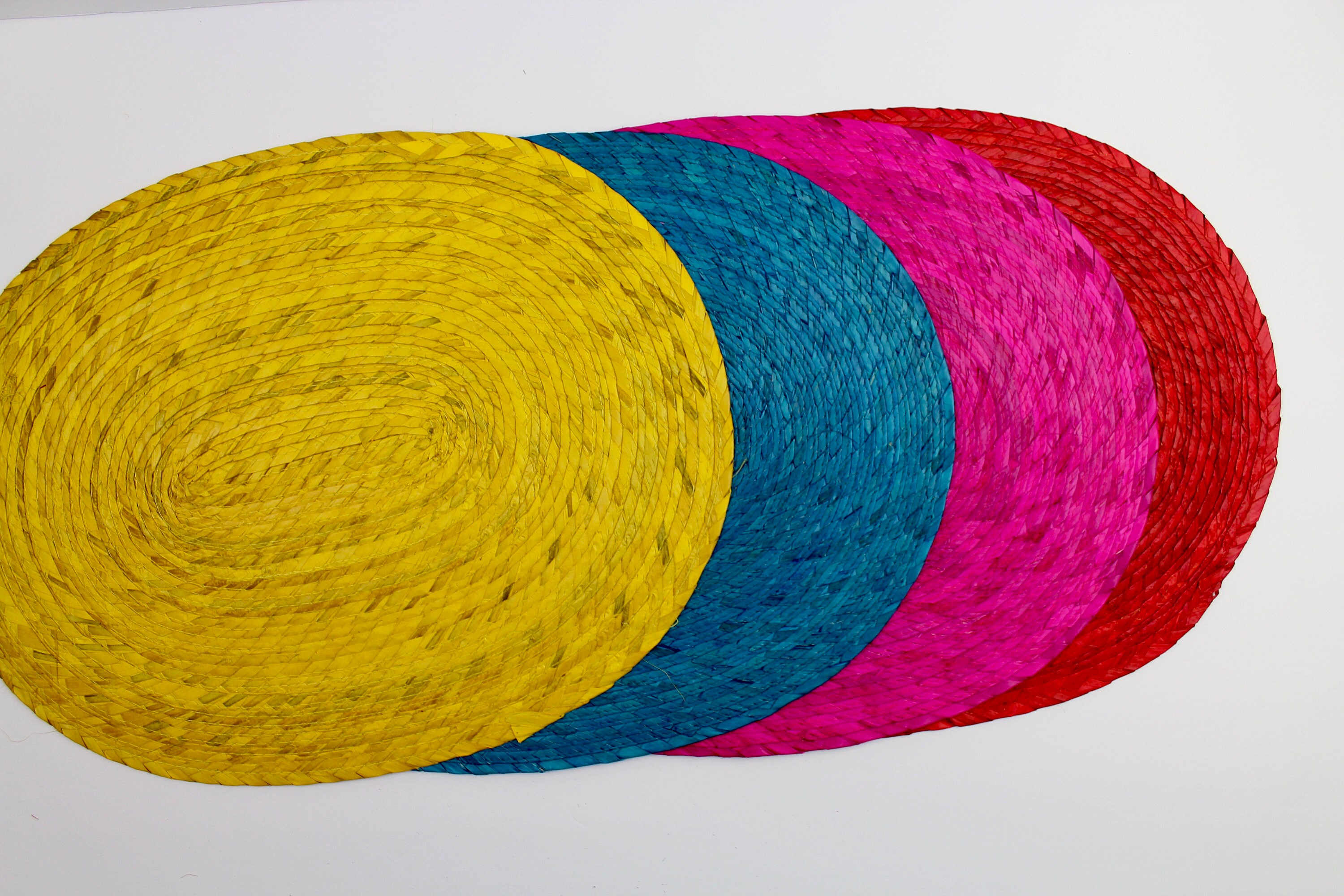 Hand Woven Placemats set of 6handmadepalm Leaftable Etsy