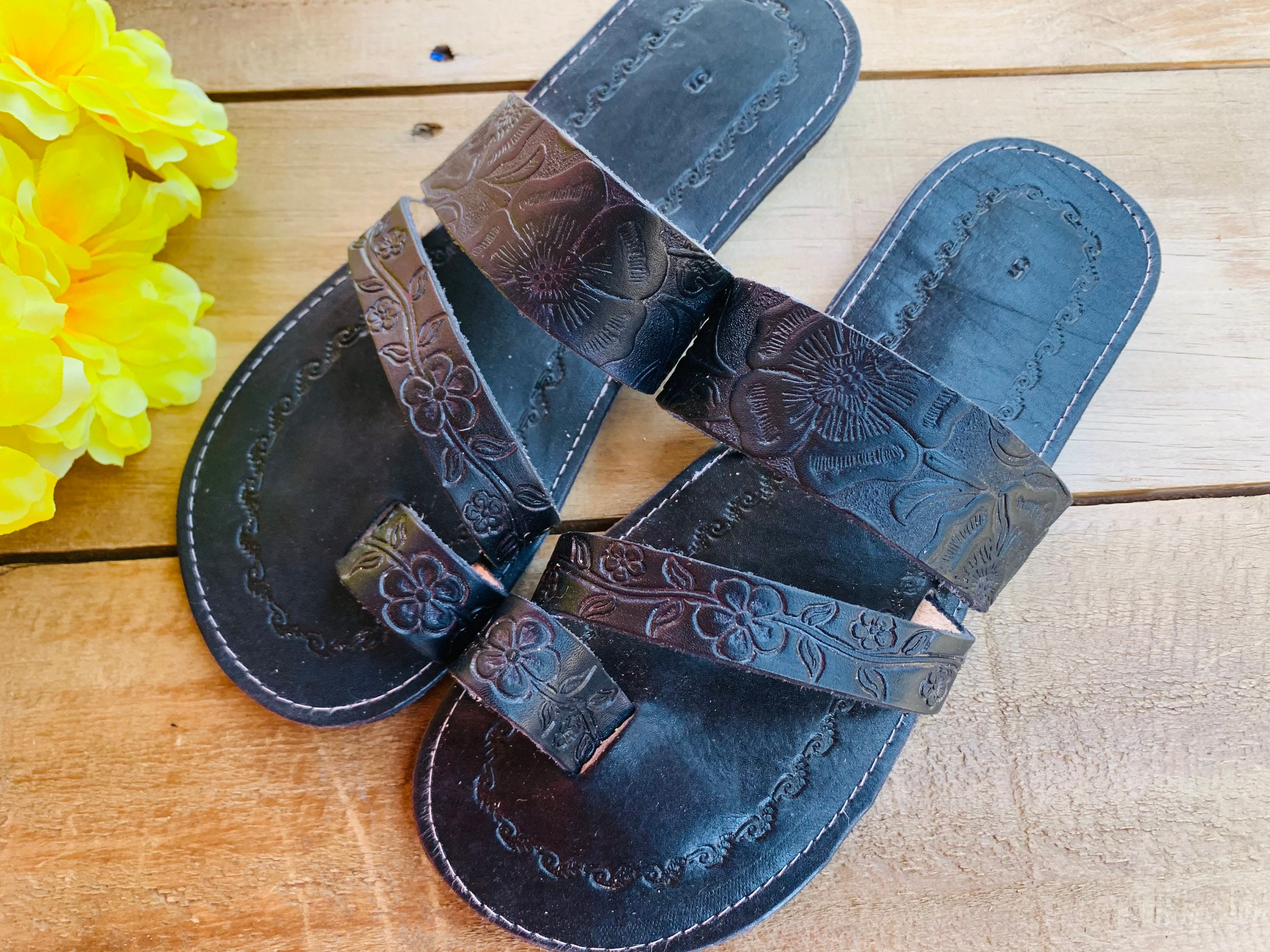 Real leather sales sandals womens