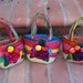 Mini Hand Woven Gift bag (Set of 6)-Basket-Handmade-Palm Leaf-Boho-Fiesta-Decor-Treats-Fiesta Wedding-Corn Husk-Rattan-Country-Candy-Piñata