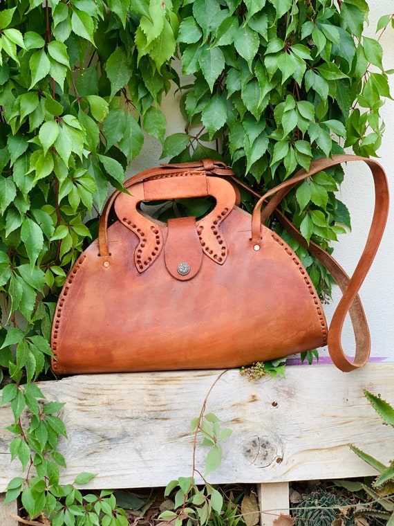 Leather Purse Tooled Saddle Handmade 4.5