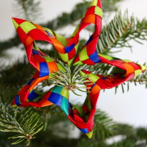 Large 1/2 Dozen Woven Star Ornaments-Christmas- Handmade-Palm Leaf-Boho-Fiesta-Christmas Tree-Decor-Xmas-Gift Ideas-Holiday-Southwest-Coco