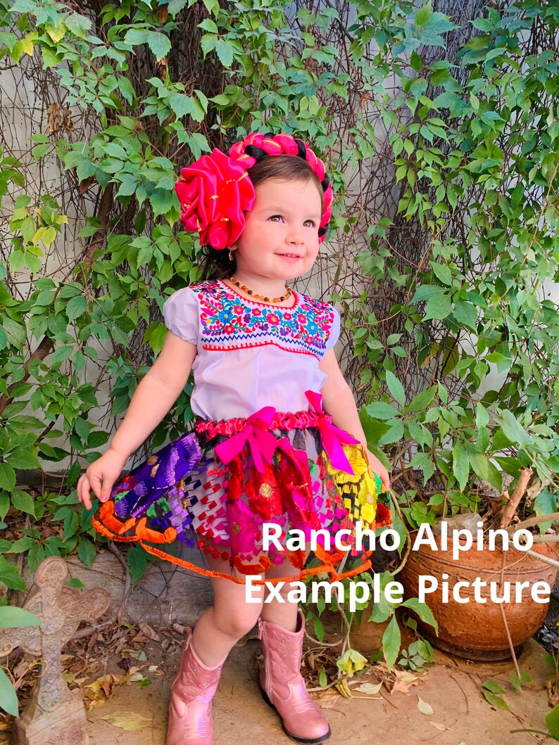 12-36 Months-TUTU /& Blouse Toddler Mexican Girls Outfit-Embroidered Flowers-Summer-Boho-Fiesta Birthday Outfit-Frida Kahlo-Cake-Folk-Bow