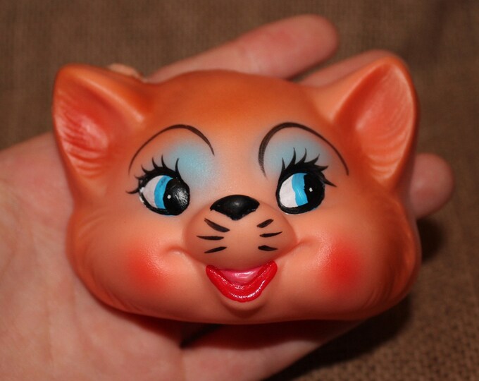 Vintage Plastic Puppet Head Hand Painted Face Great Etsy