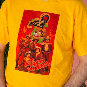 Mens Medium Tigres del Norte Nostalgic Bohemian Mens Unisex Mexican Tee Traditionally Inspired-Hipster-Festival Fiesta Mexican Música Singer