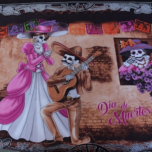 Will You Marry Me Tafelkleed-Dia de Los Muertos-Sugar Skull-Halloween-Handgemaakt-Alter Doek-Shrine-Folkloric-Fiesta-Kleurrijke Disney COCO Amor