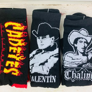 Novelty Socks Valentin Elizalde Chalino Sanchez Cadetes de Linares Unisex Gift Ideas