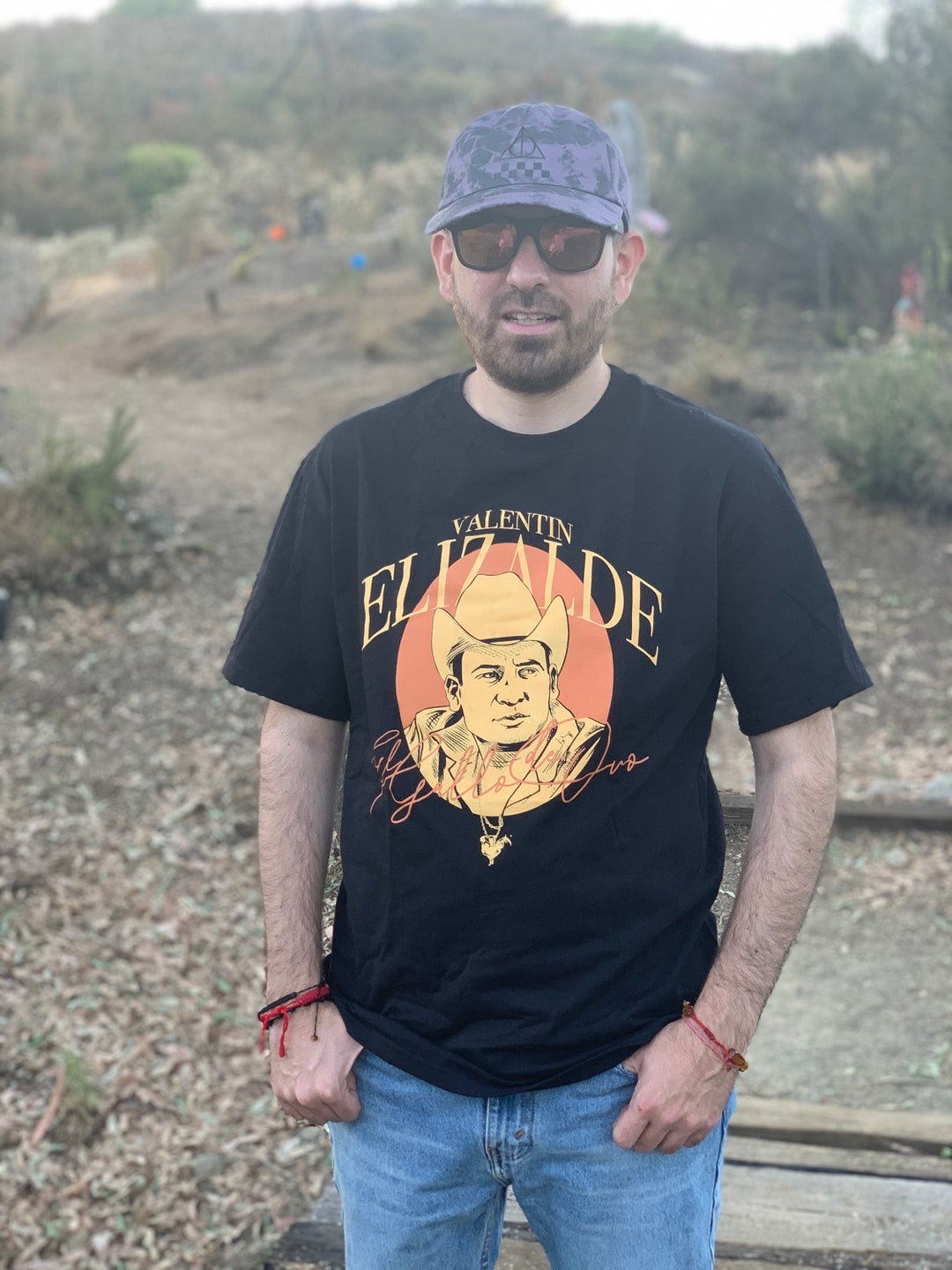 Valentin Elizalde El Gallo De Oro Bohemian Mens Unisex Mexican Tee