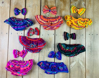 0-12 Months-Colorful Baby Toddler Mexican Girls Outfit-Embroidered Flowers-Summer-Boho-Fiesta Birthday Outfit-Frida Kahlo-Cake-Folk-Bloomer