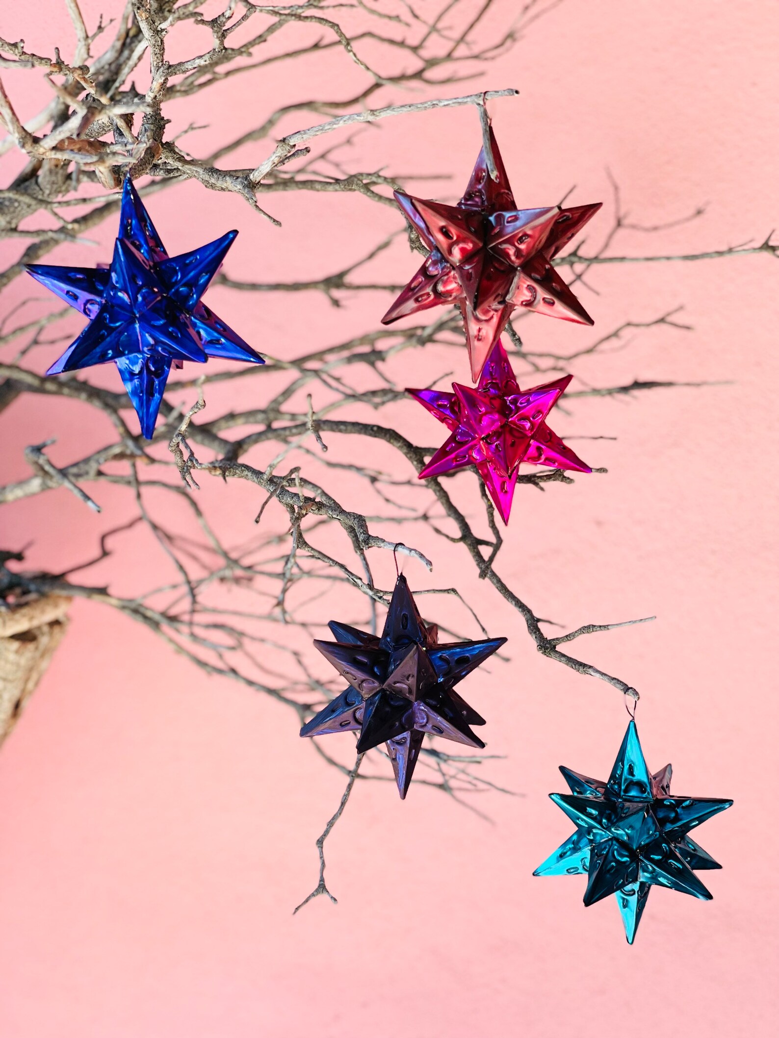 Star Handmade Mexican Tin Ornaments Vintage Christmas - Etsy