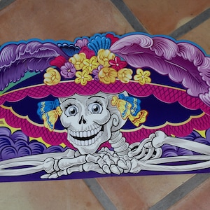 Gran Día de los Muertos Cartón Cutout Home Decor-Halloween-Party Supply-La Catrina-Art-Mexican Fiesta-Sugar Skull-Flowers-Altar-Disney COCO