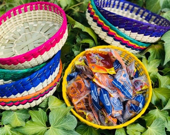 Panier tortilla mexicain-plateau de bonbons pour la fête (Ensemble de 6) récipients à nachos-paramètre de table-Folk mexicain-Cinco de Mayo-Mariage-Cadeau-Frida