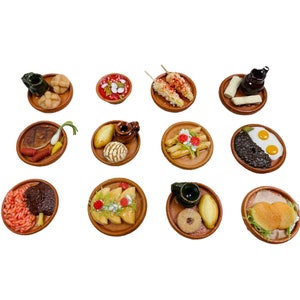 Miniature Mexican Dishes Authentic Folk Art curio Nostalgic Mexican Food Abuelita Pan Dulce Christmas Elote Tacos Torta Fiesta Alter