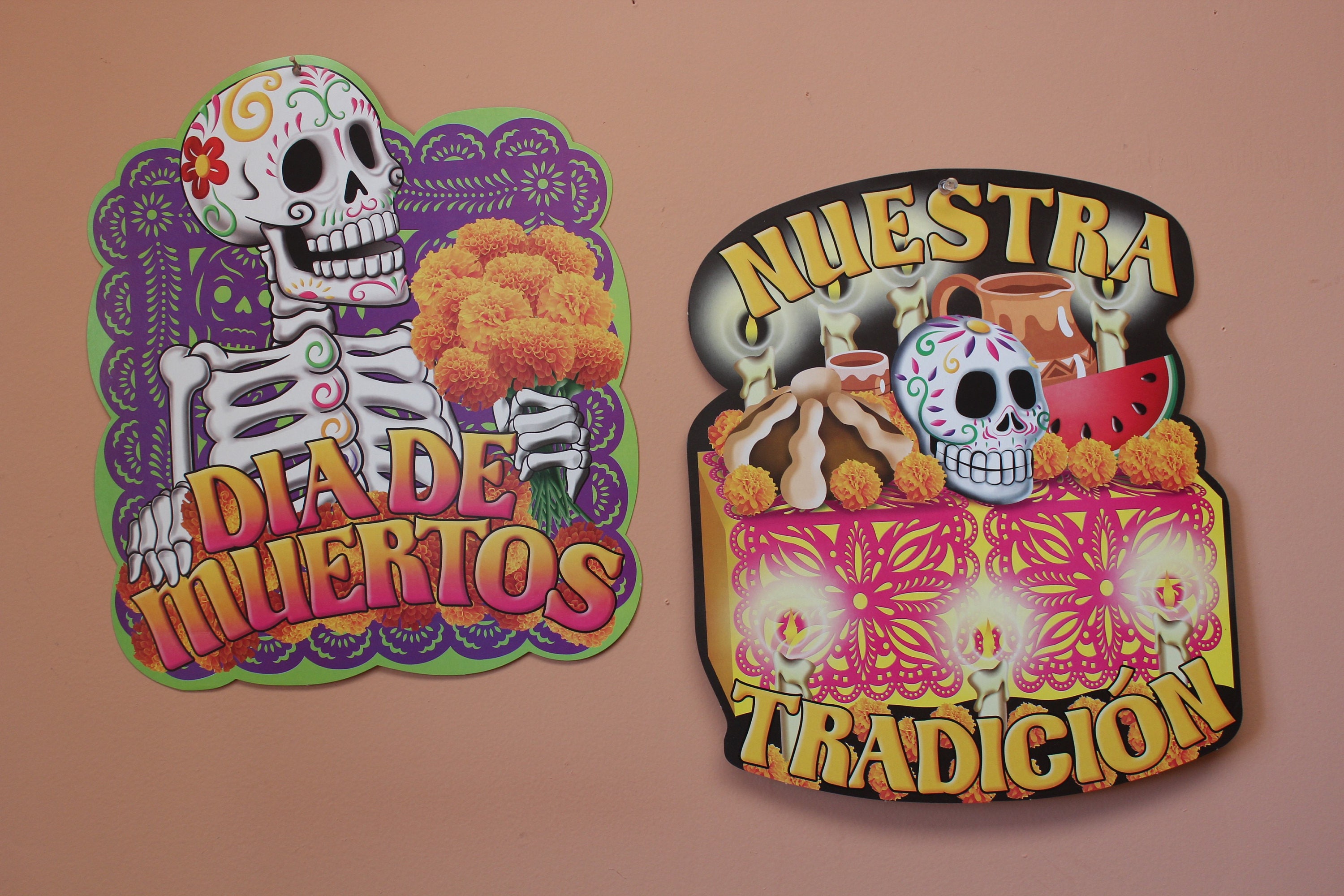 Two Pack Day of the Dead Cutout Banner Two Pack Day of the Dead Cutout Banner