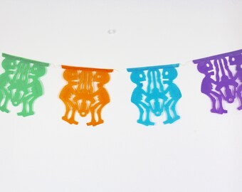 COCO Mini Papel Picado Banner-Day of the Dead-Halloween-Decore-Party Supply-La Catrina-Art-Mexican Fiesta- Outdoor-Home Decor-Sugar Skull