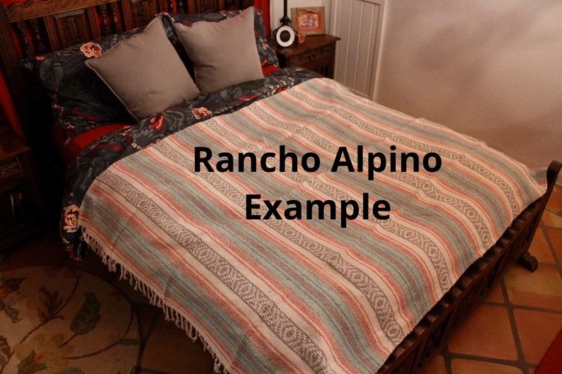 Woven Blanket Traditional Mexican Sarape Colorful Etsy