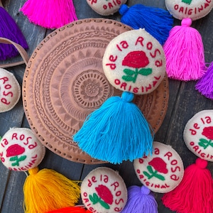 Mazapán Dulce Candy Amor Sac à main brodé à la main Charme-Pompon-Brodé-Sac Unique Bling-Party Favor-Home Decor-Soho-Arbre de Noël