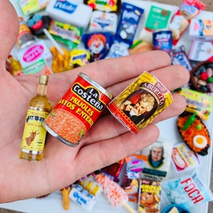 Conjunto de 10 curiosidades de arte popular en miniatura Nostálgicos dulces mexicanos Abuelita Pan Dulce Navidad Cerveza Elote Tacos Tequila Coca Torta Fiesta