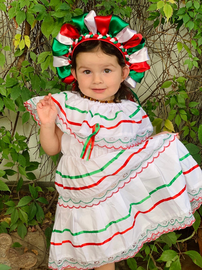 Fiesta Mexican Party Dress Colorful Baby Toddler Flower Girl | Etsy