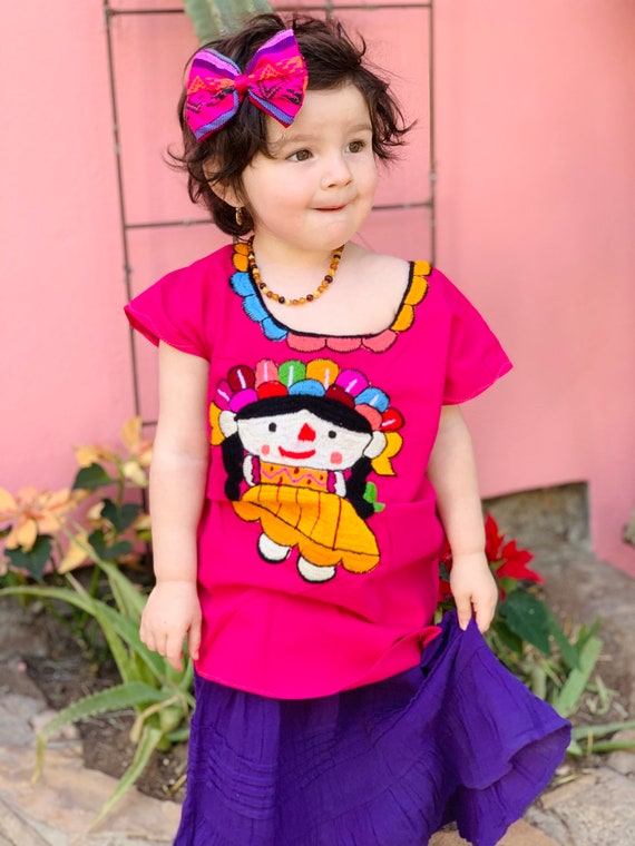 4-5 Years Toddler Huipil-cotton Embroidered Huipil-mexican - Etsy