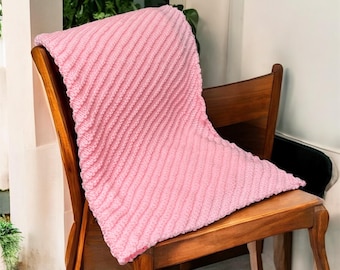 Handmade Knitted Baby Blanket Baby Shower Gift Baby Girl Gift Baby Blanket Knitted Afghan Blanket New Mom Gift Baby Afghan Blanket