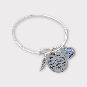 I'll hold you in my heart until I can hold you in Heaven remembrance jewelry memorial jewelry loss of a loved one infant loss angel wing