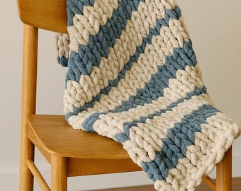 Handmade chenille chunky knit blanket in your choice of colors custom throw blanket baby blanket home decor cozy blanket Christmas gift sale