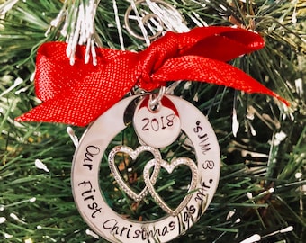 SALE!!  Our first christmas as mr and mrs christmas ornament wedding first christmas first christmas as Mr. and Mrs.