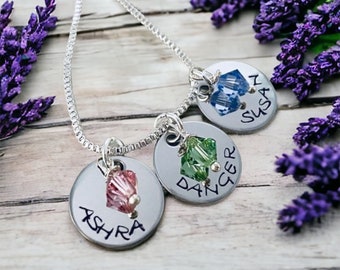 Personalized necklace for mom grandma mother’s day gift monogrammed necklace with names birthstone necklace gift for mom nana pregnancy sale