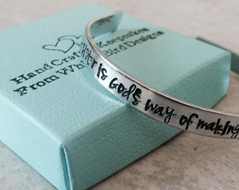 SALE! A sister is God's way of making sure you never have to walk alone sister bracelet personalized bracelet sister gift faith God hope
