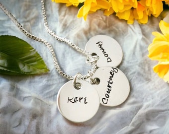 Personalized silver necklace with names childrens name mom necklace for mom grandma necklace gift for mom gift for grandma children names