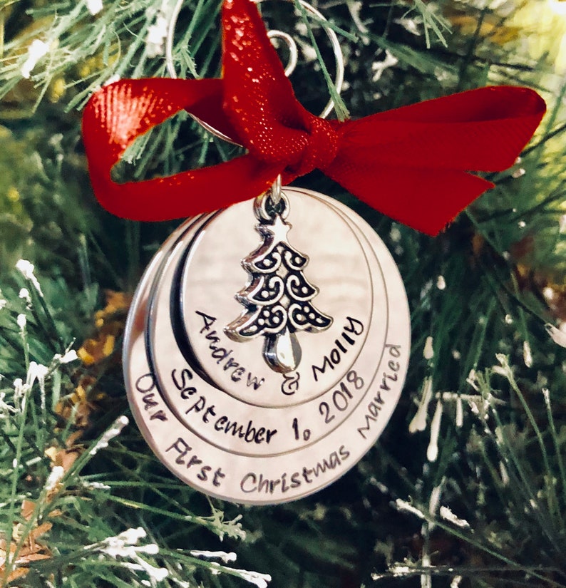 Our First Christmas Ornament First Christmas Married Christmas Etsy