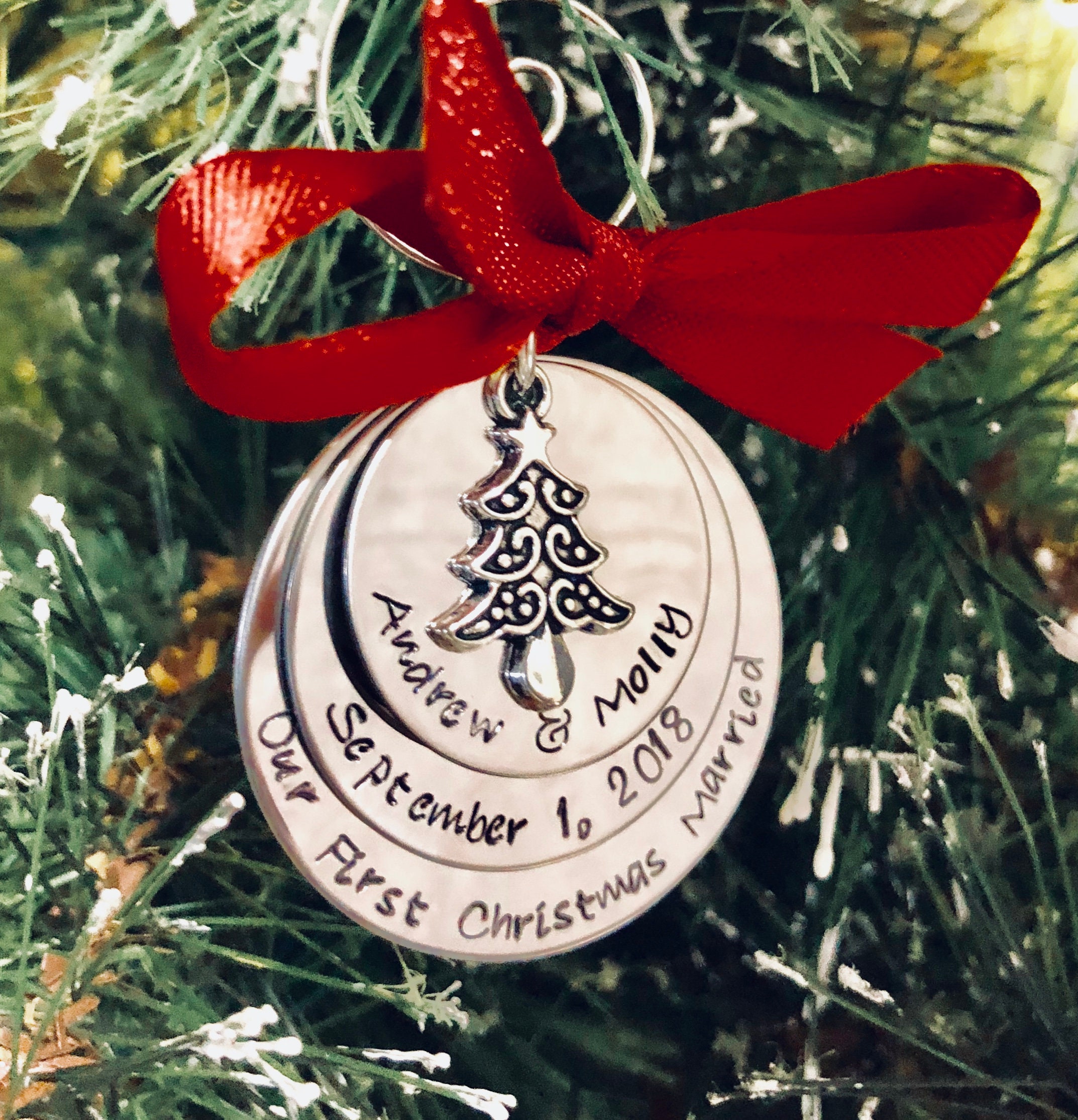 First Christmas Married Ornament 2024 fionna virginie