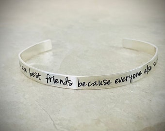 we are best friends because everyone else sucks best friend bracelet we're best friends friendship bracelet gift for friends personalized