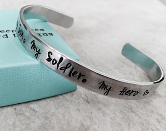 SALE My Son My Soldier My Hero cuff bracelet personalized bracelet army mom navy mom air force mom military jewelry custom monogrammed