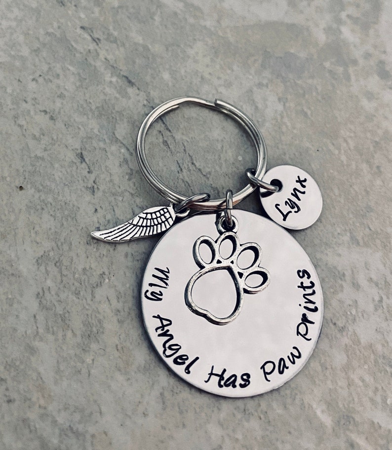 Team Husky Keychain pawprint leather