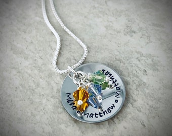Personalized gift for mom personalized necklace mothers necklace birthstone necklace valentines day gift mothers day gift christmas gift