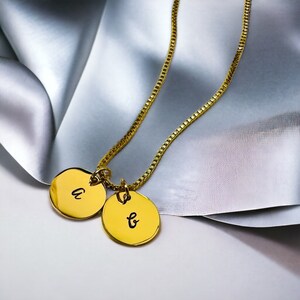 Personalized Initial Necklace charm necklace gold initial necklace gold name necklace monogrammed initial necklace gift for her