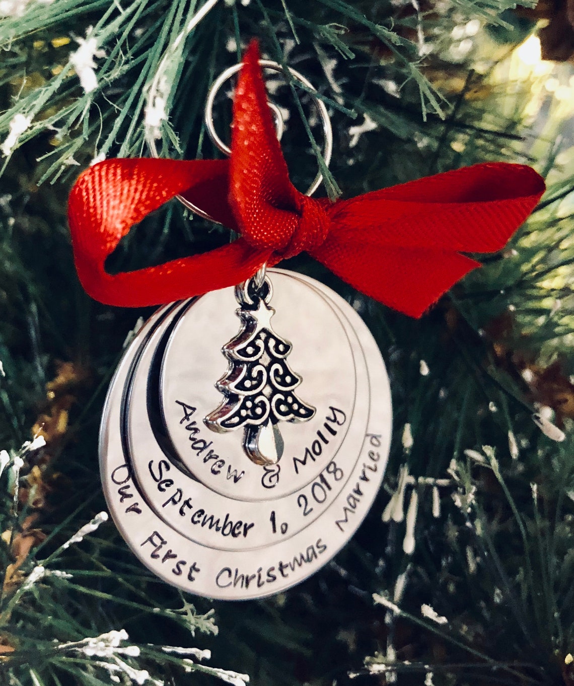 Our First Christmas Ornament First Christmas Married Christmas Etsy