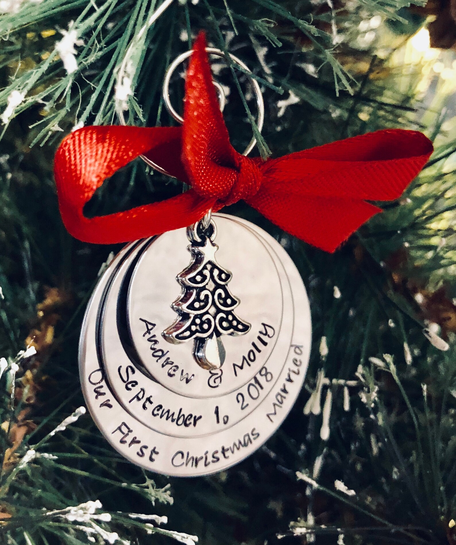 Our First Christmas Ornament First Christmas Married Christmas Etsy