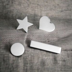 Amuleto personalizado: Barra, Círculo, Corazón, Estrella (Solo amuleto)