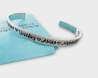 Personalized bracelet with names mothers bracelet for mom jewelry mothers day gift for mom grandma monogrammed jewelry with children names