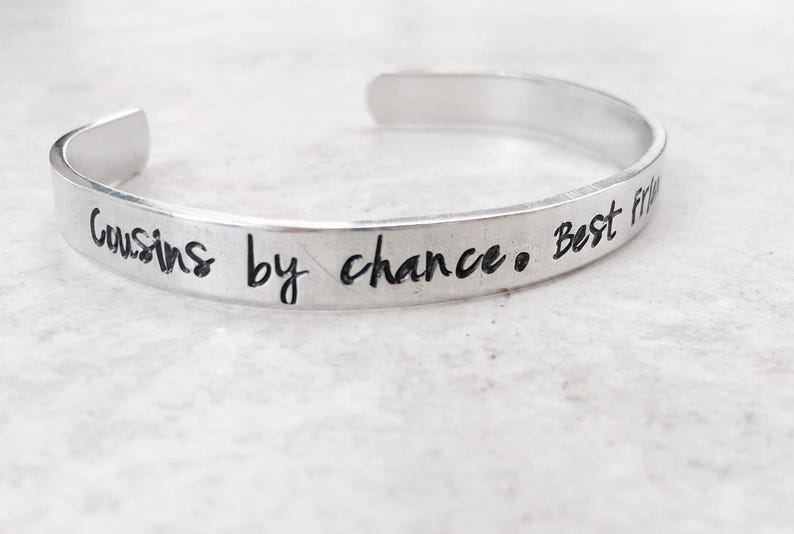 Cousins by Chance Best Friends by Choice Personalized Bracelet - Etsy