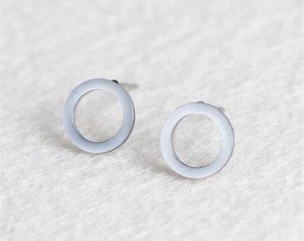 Silver or gold circle earrings minimalist earrings boho earrings simple earrings