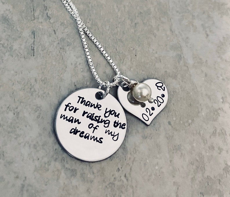 thank you for raising the man of my dreams necklace