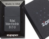 Set of one to 16 Engraved Zippo Lighter, Black Matt Zippo Lighter, Groomsmen Gift, Retirement Gift, Father 39 s Day, Anniversary Gifts.